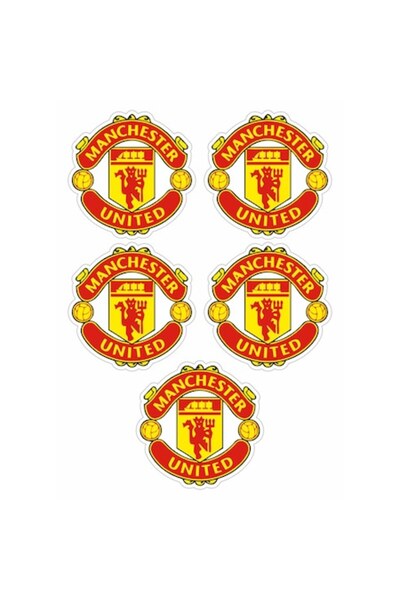 autostickere Set de 5 stickere decorative, Manchester United, 10 cm fiecare