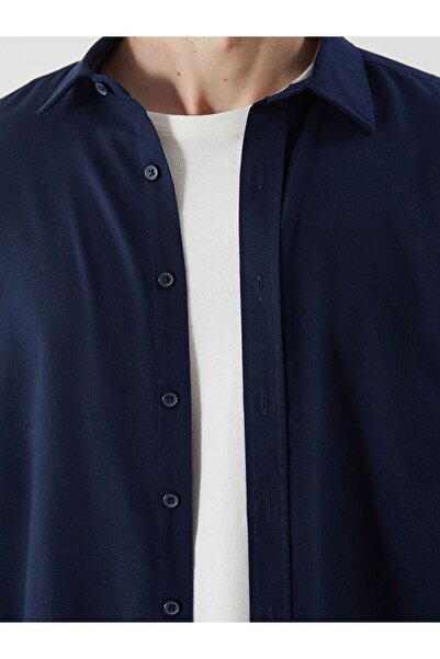 LC Waikiki SOUTHBLUE Slim Fit Uzun Kollu Gabardin Erkek Gömlek