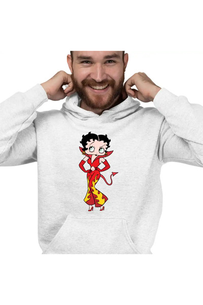 OEM Hanorac Barbati Betty Boop Diavolita Satan Diavol Iad