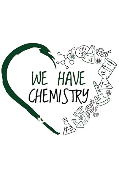 OEM Personalized Sticker for Chemistry Enthusiasts — 'We have Chemistry', White Edges, PVC Vinyl, 15 c