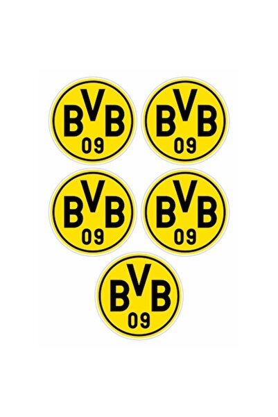 autostickere Set of 5 decorative stickers, BVB Borussia Dortmund, 10 cm each