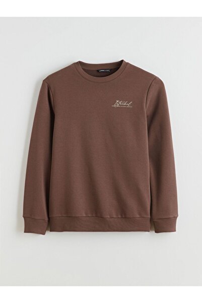 LC Waikiki Ανδρικό φούτερ LCWAIKIKI Classic Crew Neck με τύπωμα