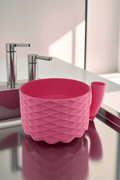 YeşilEv Pembe Meyve Yıkama Kasesi Sirkülasyonlu I Vejetaryan Yıkama Kasesi