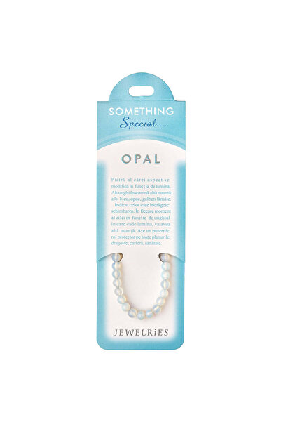 Eom Set brățară cu piatră opală și card personalizat, piatră pentru eliminarea inhibițiilor