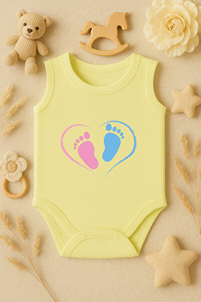 SVART WEAR Cute Baby Bodysuit with Printed Text and Snap Fasteners