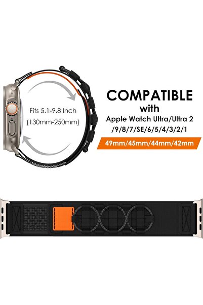 Generic Nylon Velcro Strap for Apple Watch Ultra/Series (49/45/44/42mm)