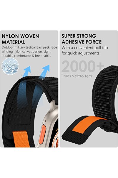 Generic Nylon Velcro Strap for Apple Watch Ultra/Series (49/45/44/42mm)