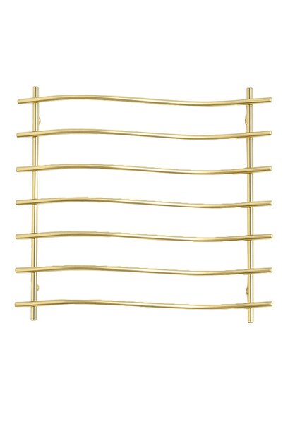 PUFO Kitchen elegant metal support for hot dishes, pots and pans, grill type, 20 x 19 cm, gold