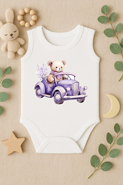 SVART WEAR Cute Baby Bodysuit with Printed Text and Snap Fasteners
