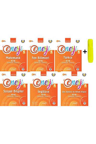 Palme Yayınevi Palme 6.Sınıf Enerji 6+6 Matematik Fen Türkçe Sosyal İngilizce...