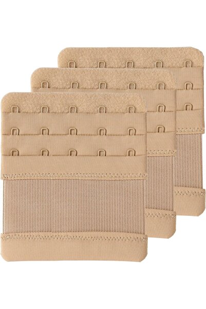 Generic وصلات حمالة الصدر النسائية من سامجو، 5 خطافات بمسافة 3/4 بوصة، لون البشرة، مقاس واحد (3 قطع)