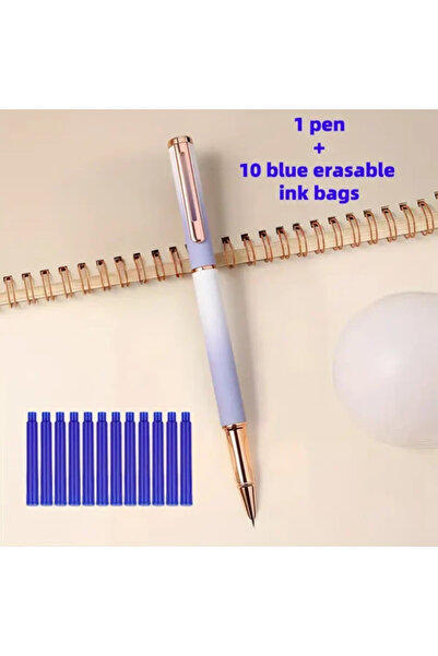 yiren Stilou metalic cu radieră + 10 rezerve de cerneală termică