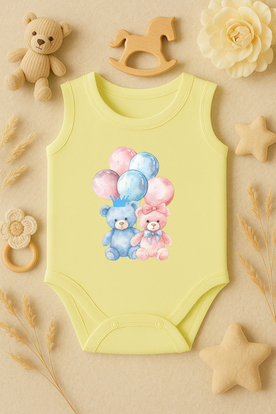 SVART WEAR Cute Baby Bodysuit with Printed Text and Snap Fasteners