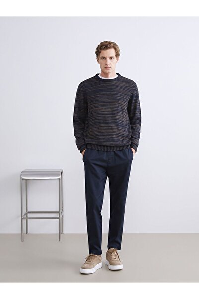 LC Waikiki Ανδρικό πλεκτό πουλόβερ LCWAIKIKI Classic με μακρυμάνικο λαιμόκοψη