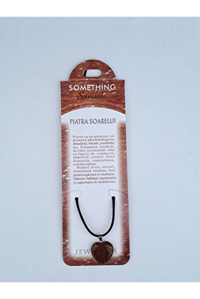 Plasma thor Heart-shaped Sunstone Pendant Set with Personalized Greeting Card, Lucky Sacred Stones