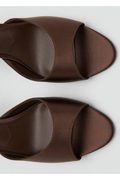 MANGO Woman Topuklu saten sandalet