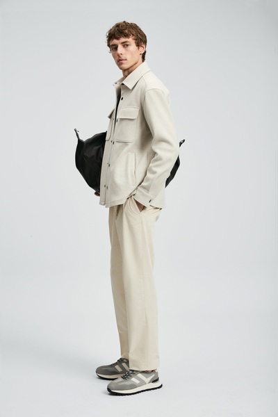 Lufian 112120261 Андре Чоловічий в'язаний піджак ЕКРУ