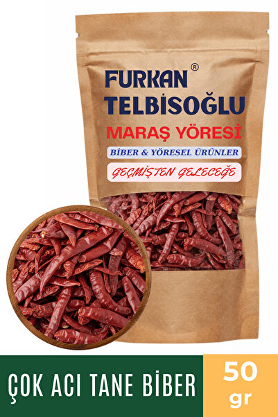 Furkan Telbisoğlu Maraş Yöresi Çok Acı Tane Biber - ( Organik , Katkısız , Yöresel) 50GR