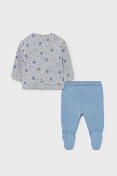 MAYORAL Set de haine - 3 piese, albastru melanj/gri melanj, 55 cm