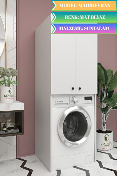 Kenzlife çamaşır-kurutma-bulaşık makinesi dolabı mahidevran byz 180*70*60 suntalam banyo