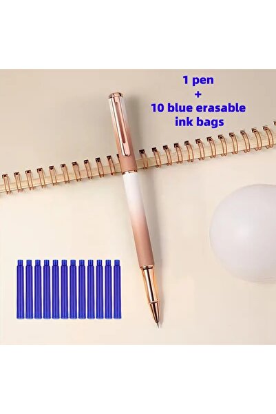 yiren Stilou metalic cu radieră + 10 rezerve de cerneală termică