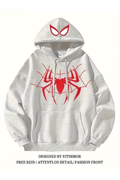 GALASHOP Spider baskılı Hoodie