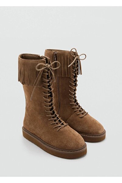 MANGO Kids Püsküllü deri çizme