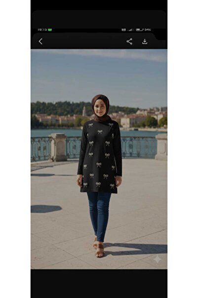 PEKA Gray Stone-Embroidered Hijab Tunic