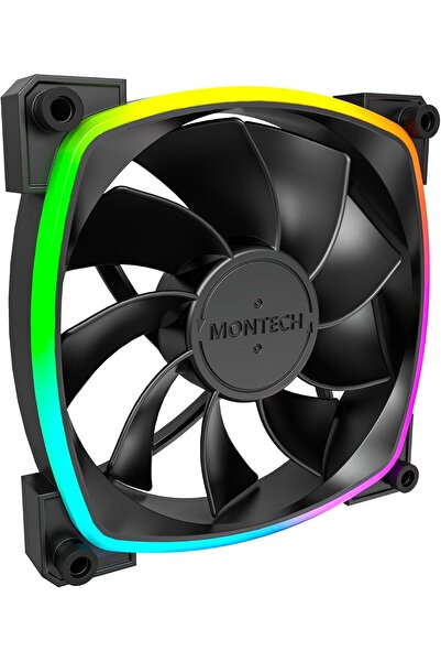 MONTECH مروحة RX 120 ARGB معكوسة (120 مم، أسود) 1600 دورة في الدقيقة PWM