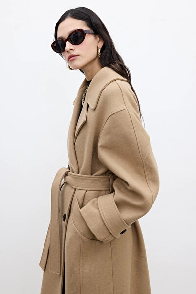 OHEPMODA Belted Oversize Premium Women's Cashmere Coat