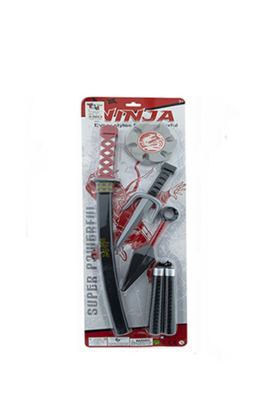 Other Kids Ninja Sword Set with Battle Accessories, 65×22 cm, Safe Plastic, M...