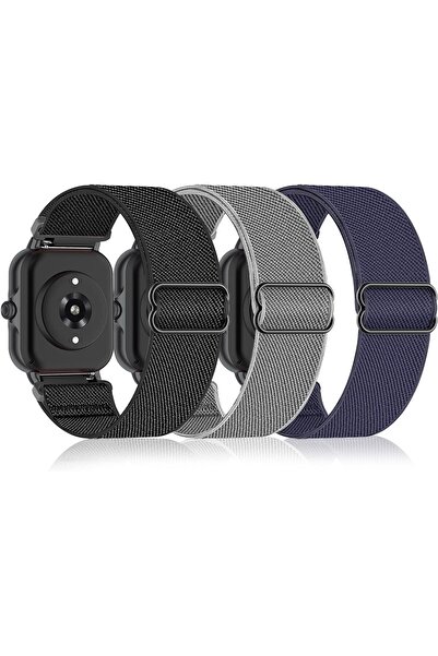 Other سوار ساعة مطاطي من النايلون المرن متوافق مع Amazfit GTS/GTS2/GTS3/GTS4/...