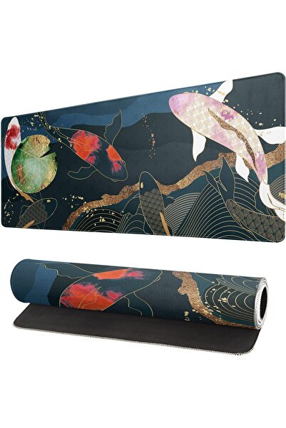 Brico وسادة ماوس ألعاب يابانية XL - وسادة ماوس مكتب ممتدة، حواف مخيطة 3 مم، ق...