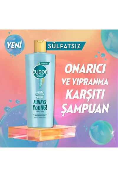 Elidor Collagen Tuzsuz Şampuan Onarıcı ve Yıpranma Karşıtı 350 ml + MORFOSEMılk Threapy Maske 500 Ml