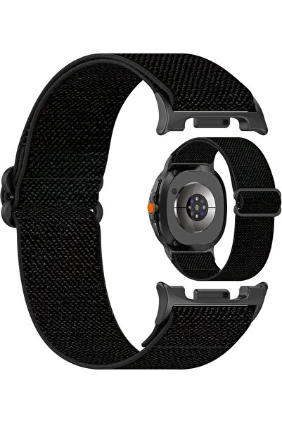 MOTONG سوار معصم نايلون بديل لساعة سامسونج جالاكسي واتش 8 / واتش 8 كلاسيك (أسود)