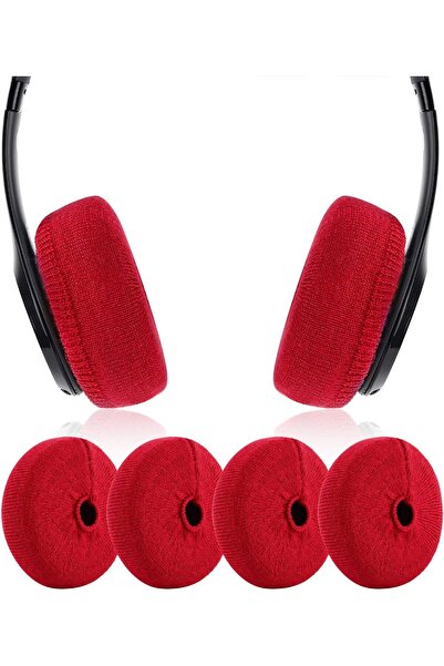 Other Jarmor Woven Fabric Ear Pad Covers for Beats Solo 3/2 (Pair) - Red
