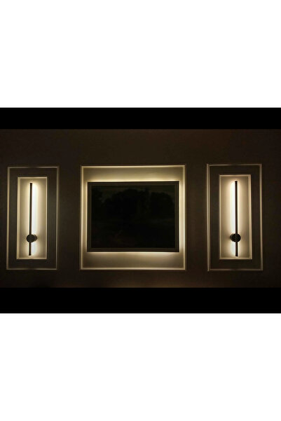 HF DESIGNER Modern Dekoratif PİLLİ Aç-Kapa Düğmeli Led Duvar Apliği 66 Cm Günışığı 1 ADET