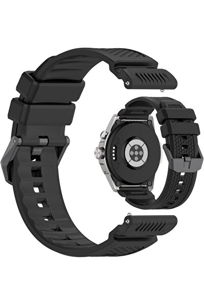 MOTONG حزام بديل من السيليكون مقاس 24 مم لساعة TicWatch Pro 5 Enduro / Pro 5 ...