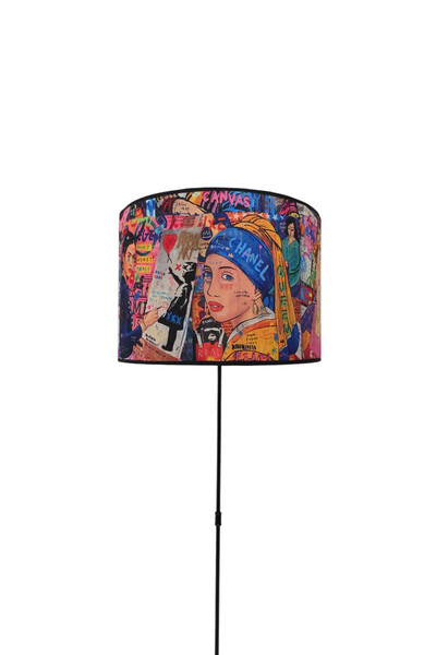 YULAMP HOME CONCEPT ARES METAL AYAKLI DESENLİ BAŞLIK LAMBADER ABAJUR