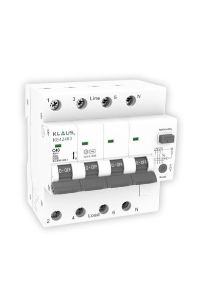 Klaus Intrerupator Circuit Curent Rezidual Rcbo 4.5Ka 3P+N 20A 30Ma, KE42420 (27)