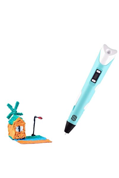 OEM 3D printer pen with LCD, PLA filament 1.75 mm, 3 colors (9 m)