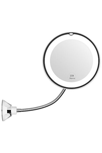ASHOP Oglindă cosmetică, ABS, mărire 10X, alb/negru