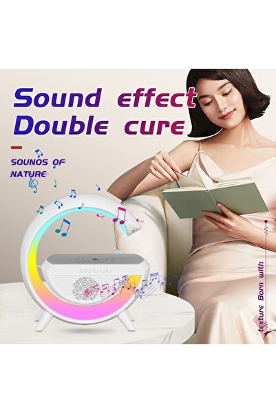 WALALLA RGB Smart Lamp Fast Wireless Charging, Bluetooth Speaker, Ambient Night Light