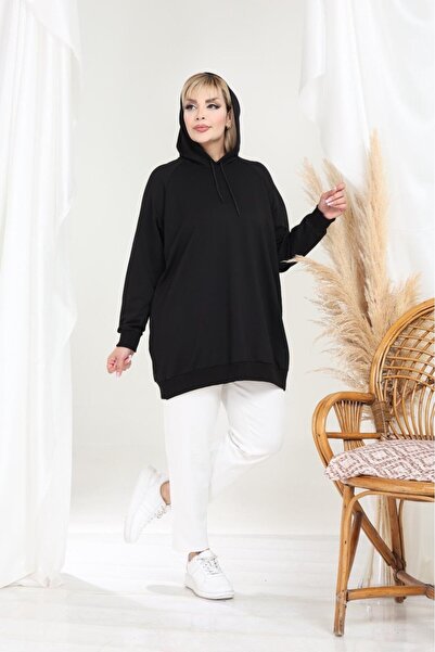 EMEZ Kapşonlu siyah sweatshirt