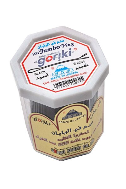Goriki مجموعة دبابيس شعر بوبي سوداء