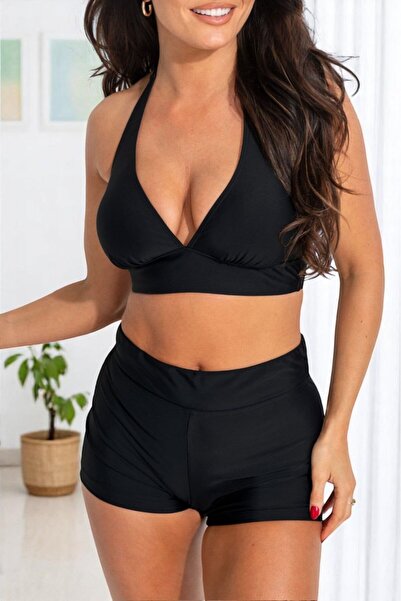 embody Set costum de baie din 2 piese, mărime mare, slip pantaloni scurți, ne...