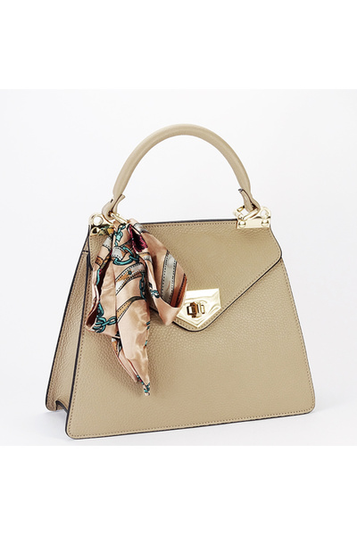 SOFILINE Geantă din piele naturală cu eșarfă detașabilă B-1014 128, Taupe