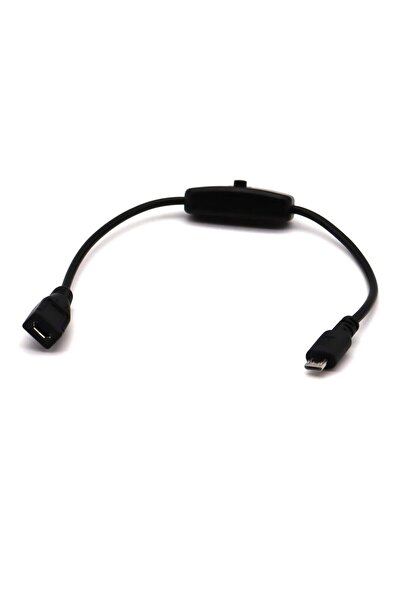 MOTONG Micro USB 2.0 Male-to-Female 5-Pin Cable with On/Off Switch, 0.3 m (Red)