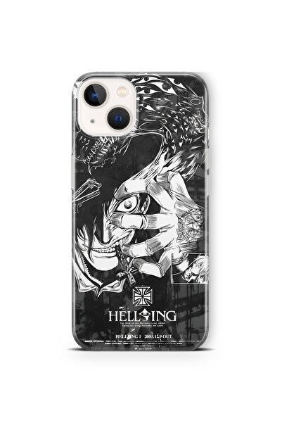 FLAMENKO iPhone 15 Uyumlu Anime Desenli Şeffaf Telefon Kılıfı