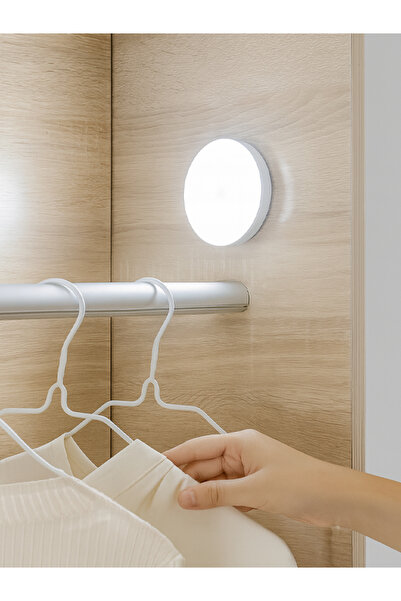 moryconcept Şarjlı Sensörlü Gece Lambası – Beyaz Işık, Kablosuz ve Şık Tasarım